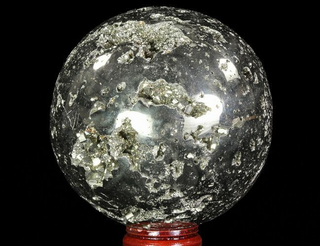 Polished Pyrite Sphere - Peru #65866
